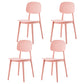 Plastic Contemporary Dining Room Chair Matte Finish Open Back Dining Side Chair Pearl Pink 4 Piece Set Clearhalo ' kitchen&dining_furn' 'Dining Chairs' 'Dining Tables & Seating' 'dining_chair' 'furn' 'furn_dining_chair' 'Furniture' 'furniture_dining_chair' 'Kitchen & Dining Furniture' 'kitchen' 3522166