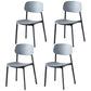 Plastic Contemporary Dining Room Chair Matte Finish Open Back Dining Side Chair Silver Gray 4 Piece Set Clearhalo ' kitchen&dining_furn' 'Dining Chairs' 'Dining Tables & Seating' 'dining_chair' 'furn' 'furn_dining_chair' 'Furniture' 'furniture_dining_chair' 'Kitchen & Dining Furniture' 'kitchen' 3522169
