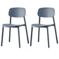 Plastic Contemporary Dining Room Chair Matte Finish Open Back Dining Side Chair Gray-Blue 2 Piece Set Clearhalo ' kitchen&dining_furn' 'Dining Chairs' 'Dining Tables & Seating' 'dining_chair' 'furn' 'furn_dining_chair' 'Furniture' 'furniture_dining_chair' 'Kitchen & Dining Furniture' 'kitchen' 3522171