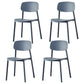 Plastic Contemporary Dining Room Chair Matte Finish Open Back Dining Side Chair Gray-Blue 4 Piece Set Clearhalo ' kitchen&dining_furn' 'Dining Chairs' 'Dining Tables & Seating' 'dining_chair' 'furn' 'furn_dining_chair' 'Furniture' 'furniture_dining_chair' 'Kitchen & Dining Furniture' 'kitchen' 3522172