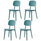 Plastic Contemporary Dining Room Chair Matte Finish Open Back Dining Side Chair Blackish Green 4 Piece Set Clearhalo ' kitchen&dining_furn' 'Dining Chairs' 'Dining Tables & Seating' 'dining_chair' 'furn' 'furn_dining_chair' 'Furniture' 'furniture_dining_chair' 'Kitchen & Dining Furniture' 'kitchen' 3522178