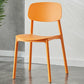 Plastic Contemporary Dining Room Chair Matte Finish Open Back Dining Side Chair Orange 1 Piece Clearhalo ' kitchen&dining_furn' 'Dining Chairs' 'Dining Tables & Seating' 'dining_chair' 'furn' 'furn_dining_chair' 'Furniture' 'furniture_dining_chair' 'Kitchen & Dining Furniture' 'kitchen' 3522179