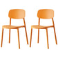 Plastic Contemporary Dining Room Chair Matte Finish Open Back Dining Side Chair Orange 2 Piece Set Clearhalo ' kitchen&dining_furn' 'Dining Chairs' 'Dining Tables & Seating' 'dining_chair' 'furn' 'furn_dining_chair' 'Furniture' 'furniture_dining_chair' 'Kitchen & Dining Furniture' 'kitchen' 3522180