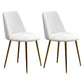 Scandinavian Glam Style Metal Solid Back Side Chair Colorful Chair Sets White 2 Piece Set Clearhalo ' kitchen&dining_furn' 'Dining Chairs' 'Dining Tables & Seating' 'dining_chair' 'furn' 'furn_dining_chair' 'Furniture' 'furniture_dining_chair' 'Kitchen & Dining Furniture' 'kitchen' 3522185