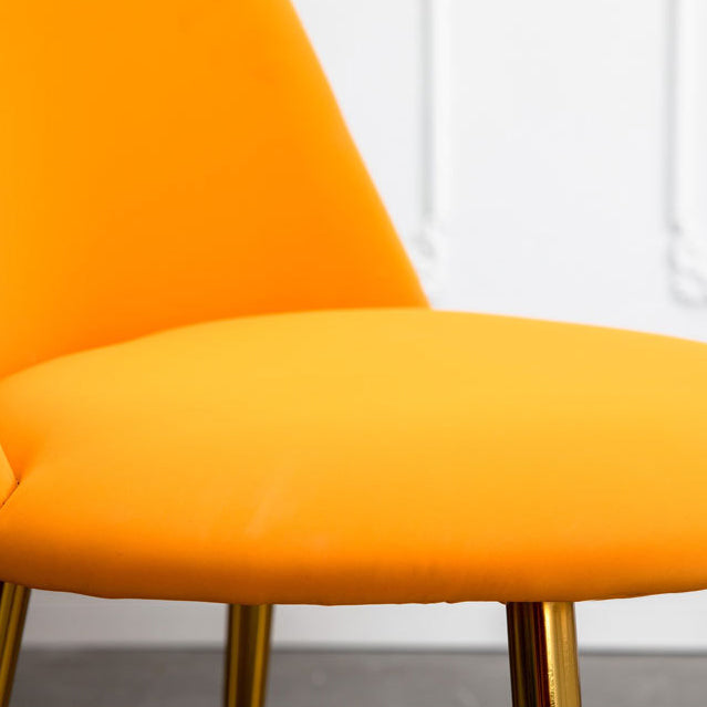 Scandinavian Glam Style Metal Solid Back Side Chair Colorful Chair Sets Clearhalo ' kitchen&dining_furn' 'Dining Chairs' 'Dining Tables & Seating' 'dining_chair' 'furn' 'furn_dining_chair' 'Furniture' 'furniture_dining_chair' 'Kitchen & Dining Furniture' 'kitchen' 3522192