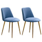 Scandinavian Glam Style Metal Solid Back Side Chair Colorful Chair Sets Light Blue 2 Piece Set Clearhalo ' kitchen&dining_furn' 'Dining Chairs' 'Dining Tables & Seating' 'dining_chair' 'furn' 'furn_dining_chair' 'Furniture' 'furniture_dining_chair' 'Kitchen & Dining Furniture' 'kitchen' 3522197