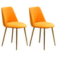 Scandinavian Glam Style Metal Solid Back Side Chair Colorful Chair Sets Orange 2 Piece Set Clearhalo ' kitchen&dining_furn' 'Dining Chairs' 'Dining Tables & Seating' 'dining_chair' 'furn' 'furn_dining_chair' 'Furniture' 'furniture_dining_chair' 'Kitchen & Dining Furniture' 'kitchen' 3522205