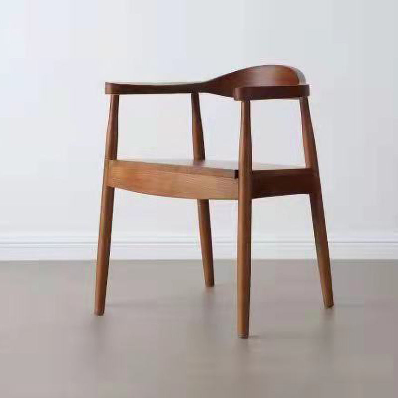 Modern Dining Chair 20'' Wide Open Arm Chair with 4 Wood Legs for Home Use Black Wood 1 Piece Clearhalo ' kitchen&dining_furn' 'Dining Chairs' 'Dining Tables & Seating' 'dining_chair' 'furn' 'furn_dining_chair' 'Furniture' 'furniture_dining_chair' 'Kitchen & Dining Furniture' 'kitchen' 3522208