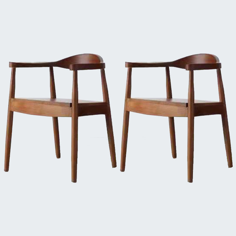 Modern Dining Chair 20'' Wide Open Arm Chair with 4 Wood Legs for Home Use Black Wood 2 Piece Set Clearhalo ' kitchen&dining_furn' 'Dining Chairs' 'Dining Tables & Seating' 'dining_chair' 'furn' 'furn_dining_chair' 'Furniture' 'furniture_dining_chair' 'Kitchen & Dining Furniture' 'kitchen' 3522210