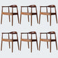Modern Dining Chair 20'' Wide Open Arm Chair with 4 Wood Legs for Home Use Black Wood 6 Piece Set Clearhalo ' kitchen&dining_furn' 'Dining Chairs' 'Dining Tables & Seating' 'dining_chair' 'furn' 'furn_dining_chair' 'Furniture' 'furniture_dining_chair' 'Kitchen & Dining Furniture' 'kitchen' 3522214