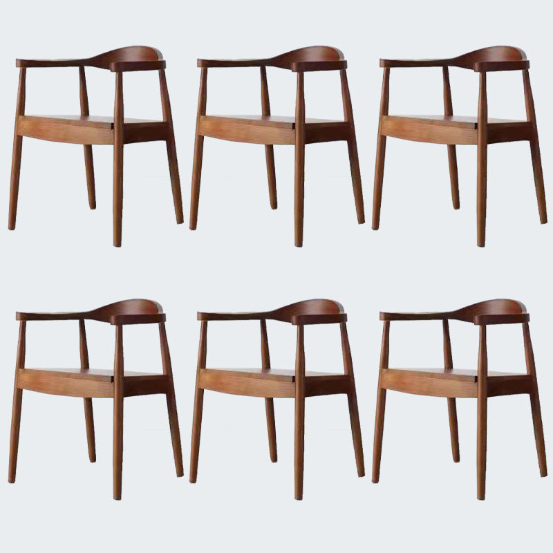Modern Dining Chair 20'' Wide Open Arm Chair with 4 Wood Legs for Home Use Black Wood 6 Piece Set Clearhalo ' kitchen&dining_furn' 'Dining Chairs' 'Dining Tables & Seating' 'dining_chair' 'furn' 'furn_dining_chair' 'Furniture' 'furniture_dining_chair' 'Kitchen & Dining Furniture' 'kitchen' 3522214