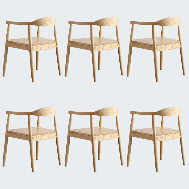 Modern Dining Chair 20'' Wide Open Arm Chair with 4 Wood Legs for Home Use Wood Wood 6 Piece Set Clearhalo ' kitchen&dining_furn' 'Dining Chairs' 'Dining Tables & Seating' 'dining_chair' 'furn' 'furn_dining_chair' 'Furniture' 'furniture_dining_chair' 'Kitchen & Dining Furniture' 'kitchen' 3522222