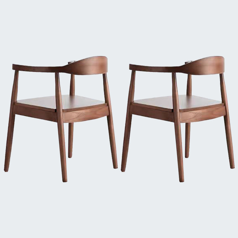 Modern Dining Chair 20'' Wide Open Arm Chair with 4 Wood Legs for Home Use Walnut Wood 2 Piece Set Clearhalo ' kitchen&dining_furn' 'Dining Chairs' 'Dining Tables & Seating' 'dining_chair' 'furn' 'furn_dining_chair' 'Furniture' 'furniture_dining_chair' 'Kitchen & Dining Furniture' 'kitchen' 3522226