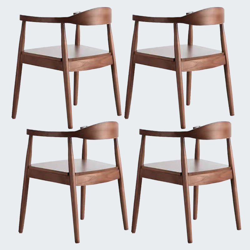 Modern Dining Chair 20'' Wide Open Arm Chair with 4 Wood Legs for Home Use Walnut Wood 4 Piece Set Clearhalo ' kitchen&dining_furn' 'Dining Chairs' 'Dining Tables & Seating' 'dining_chair' 'furn' 'furn_dining_chair' 'Furniture' 'furniture_dining_chair' 'Kitchen & Dining Furniture' 'kitchen' 3522228