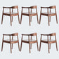 Modern Dining Chair 20'' Wide Open Arm Chair with 4 Wood Legs for Home Use Walnut Wood 6 Piece Set Clearhalo ' kitchen&dining_furn' 'Dining Chairs' 'Dining Tables & Seating' 'dining_chair' 'furn' 'furn_dining_chair' 'Furniture' 'furniture_dining_chair' 'Kitchen & Dining Furniture' 'kitchen' 3522229