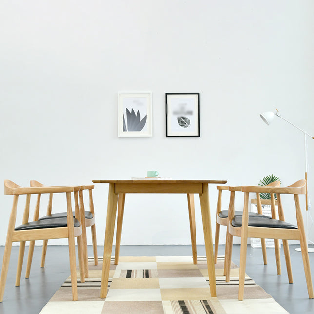 Modern Dining Chair 20'' Wide Open Arm Chair with 4 Wood Legs for Home Use Clearhalo ' kitchen&dining_furn' 'Dining Chairs' 'Dining Tables & Seating' 'dining_chair' 'furn' 'furn_dining_chair' 'Furniture' 'furniture_dining_chair' 'Kitchen & Dining Furniture' 'kitchen' 3522231