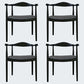 Modern Dining Chair 20'' Wide Open Arm Chair with 4 Wood Legs for Home Use Black Linen 4 Piece Set Clearhalo ' kitchen&dining_furn' 'Dining Chairs' 'Dining Tables & Seating' 'dining_chair' 'furn' 'furn_dining_chair' 'Furniture' 'furniture_dining_chair' 'Kitchen & Dining Furniture' 'kitchen' 3522236