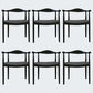 Modern Dining Chair 20'' Wide Open Arm Chair with 4 Wood Legs for Home Use Black Linen 6 Piece Set Clearhalo ' kitchen&dining_furn' 'Dining Chairs' 'Dining Tables & Seating' 'dining_chair' 'furn' 'furn_dining_chair' 'Furniture' 'furniture_dining_chair' 'Kitchen & Dining Furniture' 'kitchen' 3522237