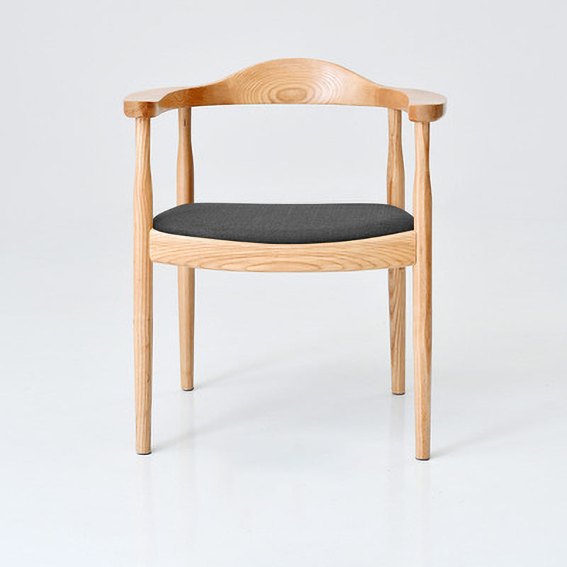 Modern Dining Chair 20'' Wide Open Arm Chair with 4 Wood Legs for Home Use Wood Linen 1 Piece Clearhalo ' kitchen&dining_furn' 'Dining Chairs' 'Dining Tables & Seating' 'dining_chair' 'furn' 'furn_dining_chair' 'Furniture' 'furniture_dining_chair' 'Kitchen & Dining Furniture' 'kitchen' 3522238