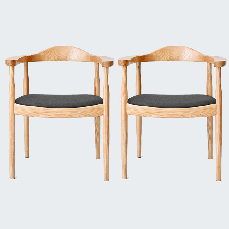Modern Dining Chair 20'' Wide Open Arm Chair with 4 Wood Legs for Home Use Wood Linen 2 Piece Set Clearhalo ' kitchen&dining_furn' 'Dining Chairs' 'Dining Tables & Seating' 'dining_chair' 'furn' 'furn_dining_chair' 'Furniture' 'furniture_dining_chair' 'Kitchen & Dining Furniture' 'kitchen' 3522239
