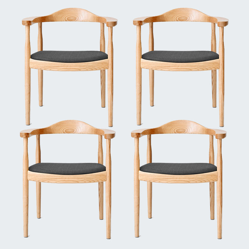 Modern Dining Chair 20'' Wide Open Arm Chair with 4 Wood Legs for Home Use Wood Linen 4 Piece Set Clearhalo ' kitchen&dining_furn' 'Dining Chairs' 'Dining Tables & Seating' 'dining_chair' 'furn' 'furn_dining_chair' 'Furniture' 'furniture_dining_chair' 'Kitchen & Dining Furniture' 'kitchen' 3522240