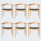 Modern Dining Chair 20'' Wide Open Arm Chair with 4 Wood Legs for Home Use Wood Linen 6 Piece Set Clearhalo ' kitchen&dining_furn' 'Dining Chairs' 'Dining Tables & Seating' 'dining_chair' 'furn' 'furn_dining_chair' 'Furniture' 'furniture_dining_chair' 'Kitchen & Dining Furniture' 'kitchen' 3522241