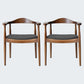 Modern Dining Chair 20'' Wide Open Arm Chair with 4 Wood Legs for Home Use Walnut Linen 2 Piece Set Clearhalo ' kitchen&dining_furn' 'Dining Chairs' 'Dining Tables & Seating' 'dining_chair' 'furn' 'furn_dining_chair' 'Furniture' 'furniture_dining_chair' 'Kitchen & Dining Furniture' 'kitchen' 3522243