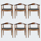 Modern Dining Chair 20'' Wide Open Arm Chair with 4 Wood Legs for Home Use Walnut Linen 6 Piece Set Clearhalo ' kitchen&dining_furn' 'Dining Chairs' 'Dining Tables & Seating' 'dining_chair' 'furn' 'furn_dining_chair' 'Furniture' 'furniture_dining_chair' 'Kitchen & Dining Furniture' 'kitchen' 3522245
