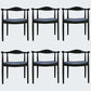 Modern Dining Chair 20'' Wide Open Arm Chair with 4 Wood Legs for Home Use Black Faux Leather 6 Piece Set Clearhalo ' kitchen&dining_furn' 'Dining Chairs' 'Dining Tables & Seating' 'dining_chair' 'furn' 'furn_dining_chair' 'Furniture' 'furniture_dining_chair' 'Kitchen & Dining Furniture' 'kitchen' 3522248