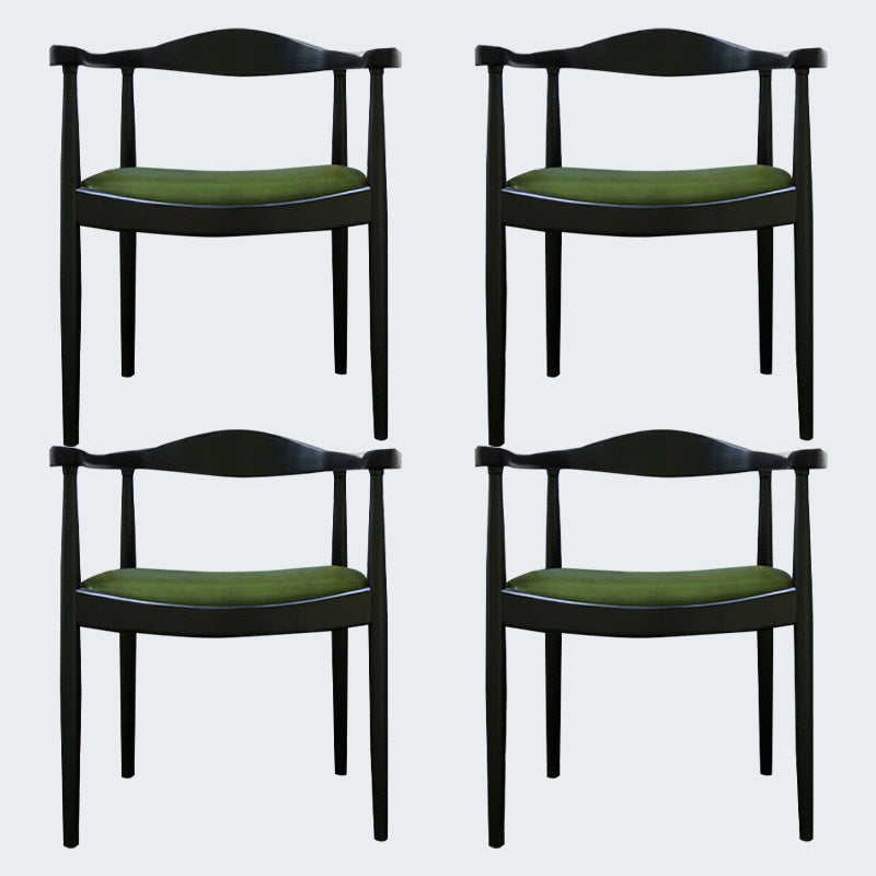 Modern Dining Chair 20'' Wide Open Arm Chair with 4 Wood Legs for Home Use Black Leather 4 Piece Set Clearhalo ' kitchen&dining_furn' 'Dining Chairs' 'Dining Tables & Seating' 'dining_chair' 'furn' 'furn_dining_chair' 'Furniture' 'furniture_dining_chair' 'Kitchen & Dining Furniture' 'kitchen' 3522259