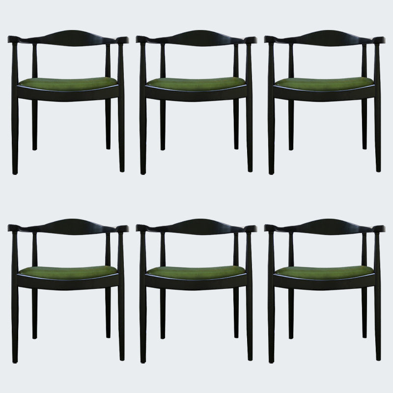 Modern Dining Chair 20'' Wide Open Arm Chair with 4 Wood Legs for Home Use Black Leather 6 Piece Set Clearhalo ' kitchen&dining_furn' 'Dining Chairs' 'Dining Tables & Seating' 'dining_chair' 'furn' 'furn_dining_chair' 'Furniture' 'furniture_dining_chair' 'Kitchen & Dining Furniture' 'kitchen' 3522260