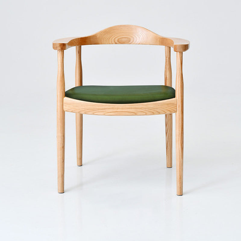 Modern Dining Chair 20'' Wide Open Arm Chair with 4 Wood Legs for Home Use Wood Leather 1 Piece Clearhalo ' kitchen&dining_furn' 'Dining Chairs' 'Dining Tables & Seating' 'dining_chair' 'furn' 'furn_dining_chair' 'Furniture' 'furniture_dining_chair' 'Kitchen & Dining Furniture' 'kitchen' 3522261