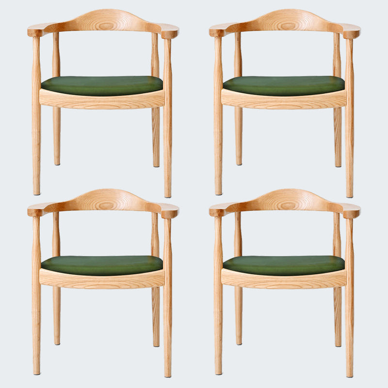 Modern Dining Chair 20'' Wide Open Arm Chair with 4 Wood Legs for Home Use Wood Leather 4 Piece Set Clearhalo ' kitchen&dining_furn' 'Dining Chairs' 'Dining Tables & Seating' 'dining_chair' 'furn' 'furn_dining_chair' 'Furniture' 'furniture_dining_chair' 'Kitchen & Dining Furniture' 'kitchen' 3522263