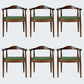 Modern Dining Chair 20'' Wide Open Arm Chair with 4 Wood Legs for Home Use Walnut Leather 6 Piece Set Clearhalo ' kitchen&dining_furn' 'Dining Chairs' 'Dining Tables & Seating' 'dining_chair' 'furn' 'furn_dining_chair' 'Furniture' 'furniture_dining_chair' 'Kitchen & Dining Furniture' 'kitchen' 3522268
