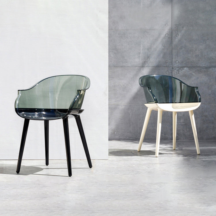 Contemporary Plastic Indoor-Outdoor Chair of 23'' Wide Dining Arm Chair Clearhalo ' kitchen&dining_furn' 'Dining Chairs' 'Dining Tables & Seating' 'dining_chair' 'Furniture' 'furniture_dining_chair' 'Kitchen & Dining Furniture' 'kitchen' 3522269