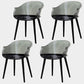 Contemporary Plastic Indoor-Outdoor Chair of 23'' Wide Dining Arm Chair Black Black Set of 4 Clearhalo ' kitchen&dining_furn' 'Dining Chairs' 'Dining Tables & Seating' 'dining_chair' 'Furniture' 'furniture_dining_chair' 'Kitchen & Dining Furniture' 'kitchen' 3522271