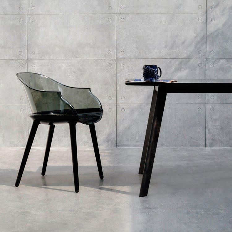 Contemporary Plastic Indoor-Outdoor Chair of 23'' Wide Dining Arm Chair Clearhalo ' kitchen&dining_furn' 'Dining Chairs' 'Dining Tables & Seating' 'dining_chair' 'Furniture' 'furniture_dining_chair' 'Kitchen & Dining Furniture' 'kitchen' 3522272