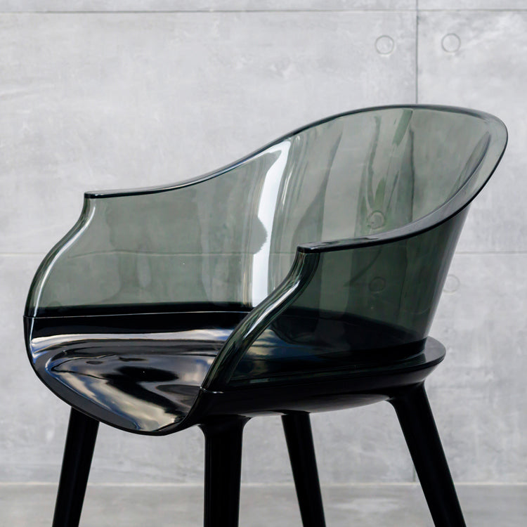 Contemporary Plastic Indoor-Outdoor Chair of 23'' Wide Dining Arm Chair Clearhalo ' kitchen&dining_furn' 'Dining Chairs' 'Dining Tables & Seating' 'dining_chair' 'Furniture' 'furniture_dining_chair' 'Kitchen & Dining Furniture' 'kitchen' 3522280