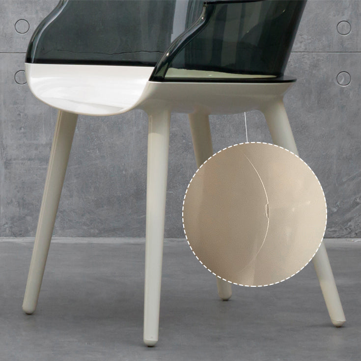 Contemporary Plastic Indoor-Outdoor Chair of 23'' Wide Dining Arm Chair Clearhalo ' kitchen&dining_furn' 'Dining Chairs' 'Dining Tables & Seating' 'dining_chair' 'Furniture' 'furniture_dining_chair' 'Kitchen & Dining Furniture' 'kitchen' 3522284