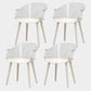 Contemporary Plastic Indoor-Outdoor Chair of 23'' Wide Dining Arm Chair White White Set of 4 Clearhalo ' kitchen&dining_furn' 'Dining Chairs' 'Dining Tables & Seating' 'dining_chair' 'Furniture' 'furniture_dining_chair' 'Kitchen & Dining Furniture' 'kitchen' 3522289