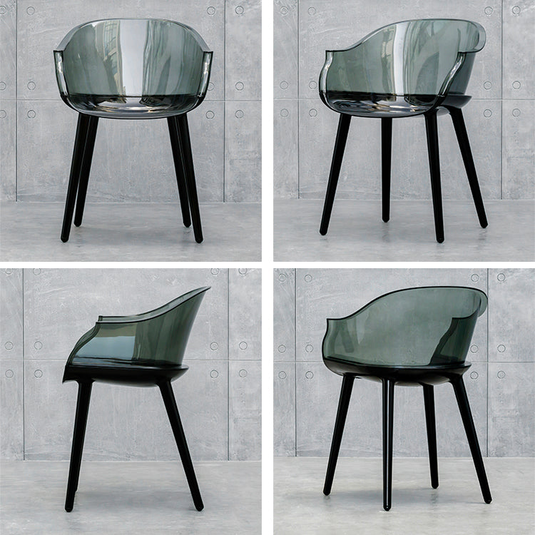 Contemporary Plastic Indoor-Outdoor Chair of 23'' Wide Dining Arm Chair Clearhalo ' kitchen&dining_furn' 'Dining Chairs' 'Dining Tables & Seating' 'dining_chair' 'Furniture' 'furniture_dining_chair' 'Kitchen & Dining Furniture' 'kitchen' 3522292