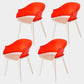 Contemporary Plastic Indoor-Outdoor Chair of 23'' Wide Dining Arm Chair Red White Set of 4 Clearhalo ' kitchen&dining_furn' 'Dining Chairs' 'Dining Tables & Seating' 'dining_chair' 'Furniture' 'furniture_dining_chair' 'Kitchen & Dining Furniture' 'kitchen' 3522296