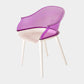 Contemporary Plastic Indoor-Outdoor Chair of 23'' Wide Dining Arm Chair Purple White 1 Piece Clearhalo ' kitchen&dining_furn' 'Dining Chairs' 'Dining Tables & Seating' 'dining_chair' 'Furniture' 'furniture_dining_chair' 'Kitchen & Dining Furniture' 'kitchen' 3522304