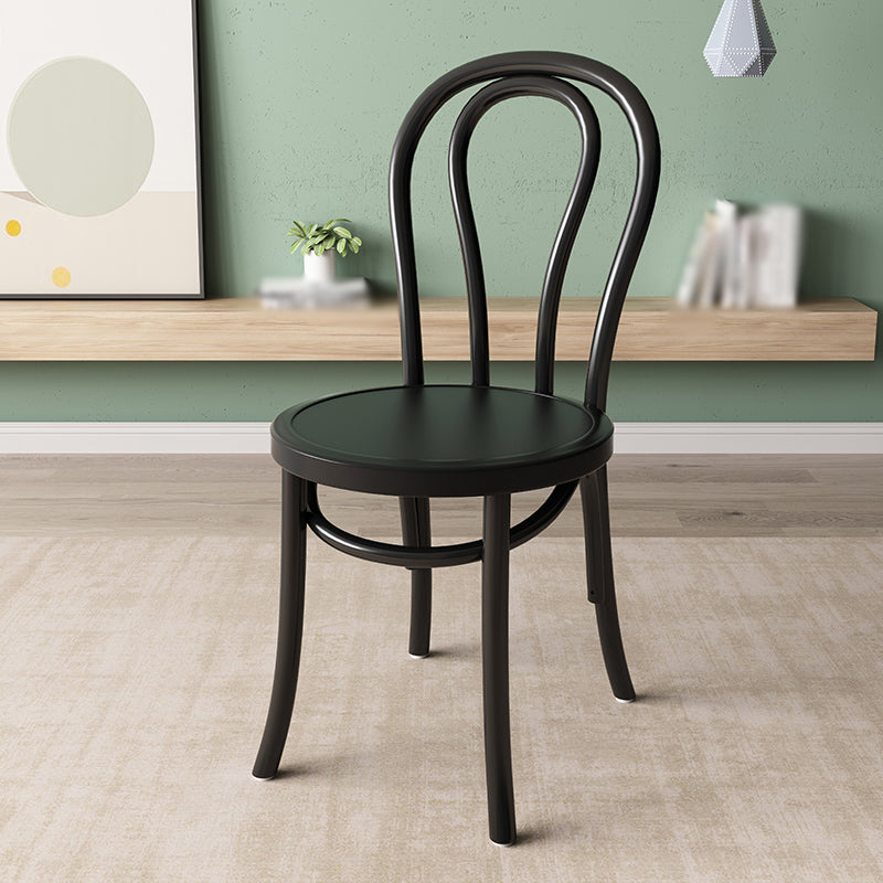 Modern Kitchen Windsor Back Dining Side Chair Solid Wood Dining Side Chair Black Wood 1 Piece Clearhalo ' kitchen&dining_furn' 'Dining Chairs' 'Dining Tables & Seating' 'dining_chair' 'Furniture' 'furniture_dining_chair' 'Kitchen & Dining Furniture' 'kitchen' 3522311