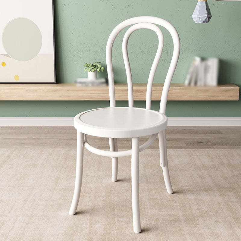 Modern Kitchen Windsor Back Dining Side Chair Solid Wood Dining Side Chair White Wood 1 Piece Clearhalo ' kitchen&dining_furn' 'Dining Chairs' 'Dining Tables & Seating' 'dining_chair' 'Furniture' 'furniture_dining_chair' 'Kitchen & Dining Furniture' 'kitchen' 3522317