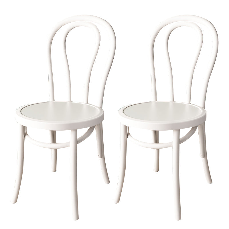 Modern Kitchen Windsor Back Dining Side Chair Solid Wood Dining Side Chair White Wood Set of 2 Clearhalo ' kitchen&dining_furn' 'Dining Chairs' 'Dining Tables & Seating' 'dining_chair' 'Furniture' 'furniture_dining_chair' 'Kitchen & Dining Furniture' 'kitchen' 3522318