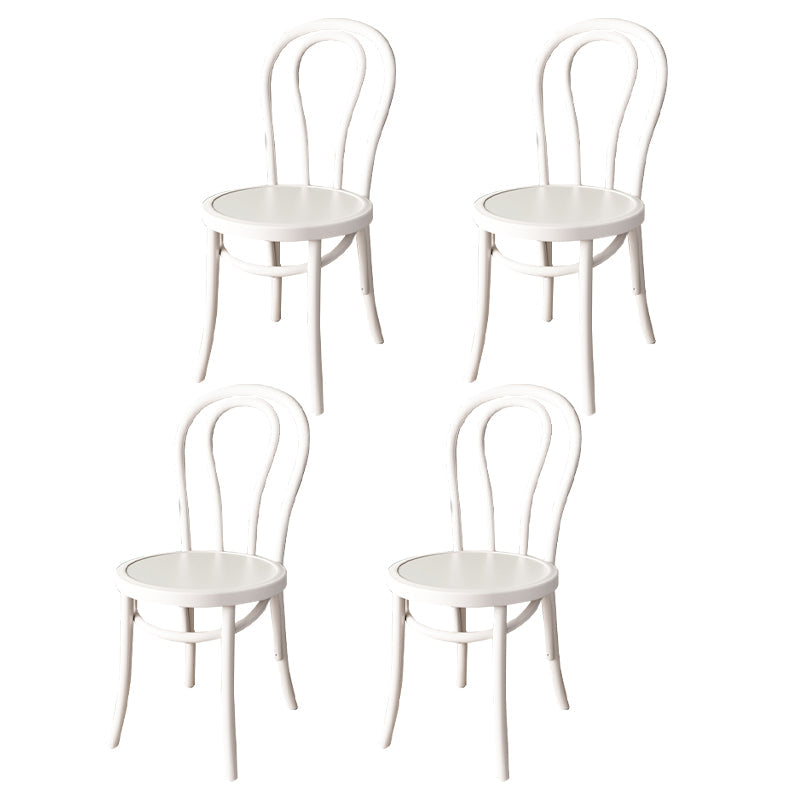 Modern Kitchen Windsor Back Dining Side Chair Solid Wood Dining Side Chair White Wood Set of 4 Clearhalo ' kitchen&dining_furn' 'Dining Chairs' 'Dining Tables & Seating' 'dining_chair' 'Furniture' 'furniture_dining_chair' 'Kitchen & Dining Furniture' 'kitchen' 3522320
