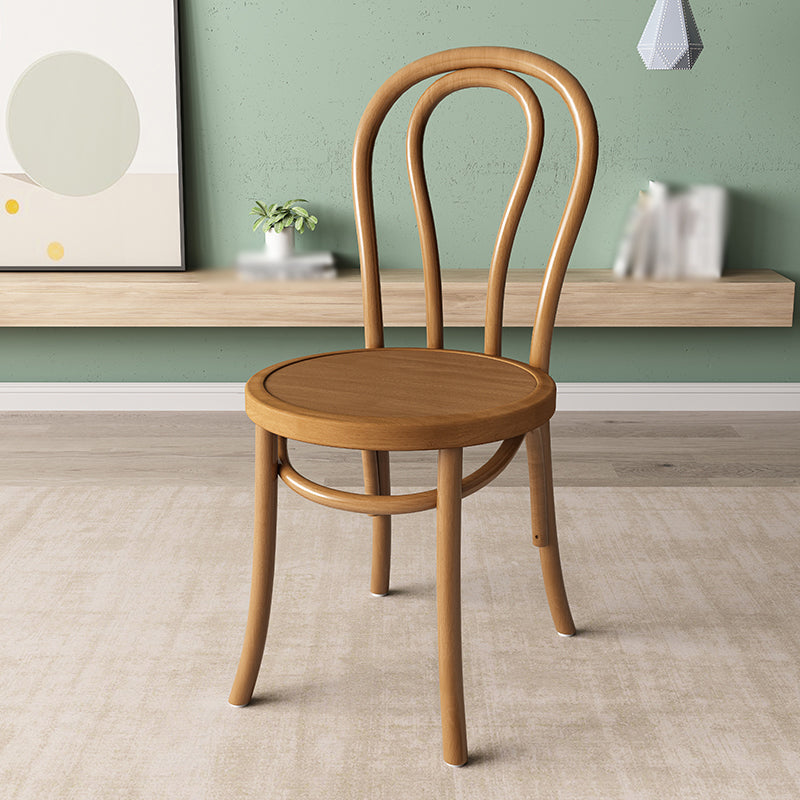Modern Kitchen Windsor Back Dining Side Chair Solid Wood Dining Side Chair Light Brown Wood 1 Piece Clearhalo ' kitchen&dining_furn' 'Dining Chairs' 'Dining Tables & Seating' 'dining_chair' 'Furniture' 'furniture_dining_chair' 'Kitchen & Dining Furniture' 'kitchen' 3522322