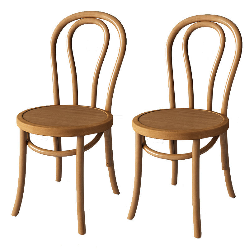 Modern Kitchen Windsor Back Dining Side Chair Solid Wood Dining Side Chair Light Brown Wood Set of 2 Clearhalo ' kitchen&dining_furn' 'Dining Chairs' 'Dining Tables & Seating' 'dining_chair' 'Furniture' 'furniture_dining_chair' 'Kitchen & Dining Furniture' 'kitchen' 3522325