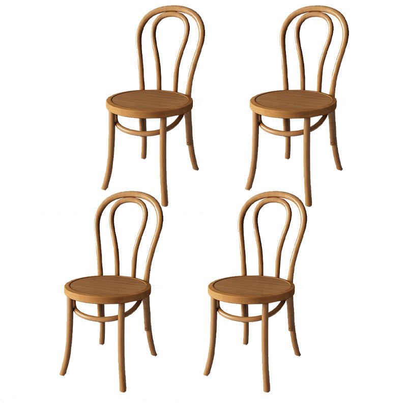 Modern Kitchen Windsor Back Dining Side Chair Solid Wood Dining Side Chair Light Brown Wood Set of 4 Clearhalo ' kitchen&dining_furn' 'Dining Chairs' 'Dining Tables & Seating' 'dining_chair' 'Furniture' 'furniture_dining_chair' 'Kitchen & Dining Furniture' 'kitchen' 3522327